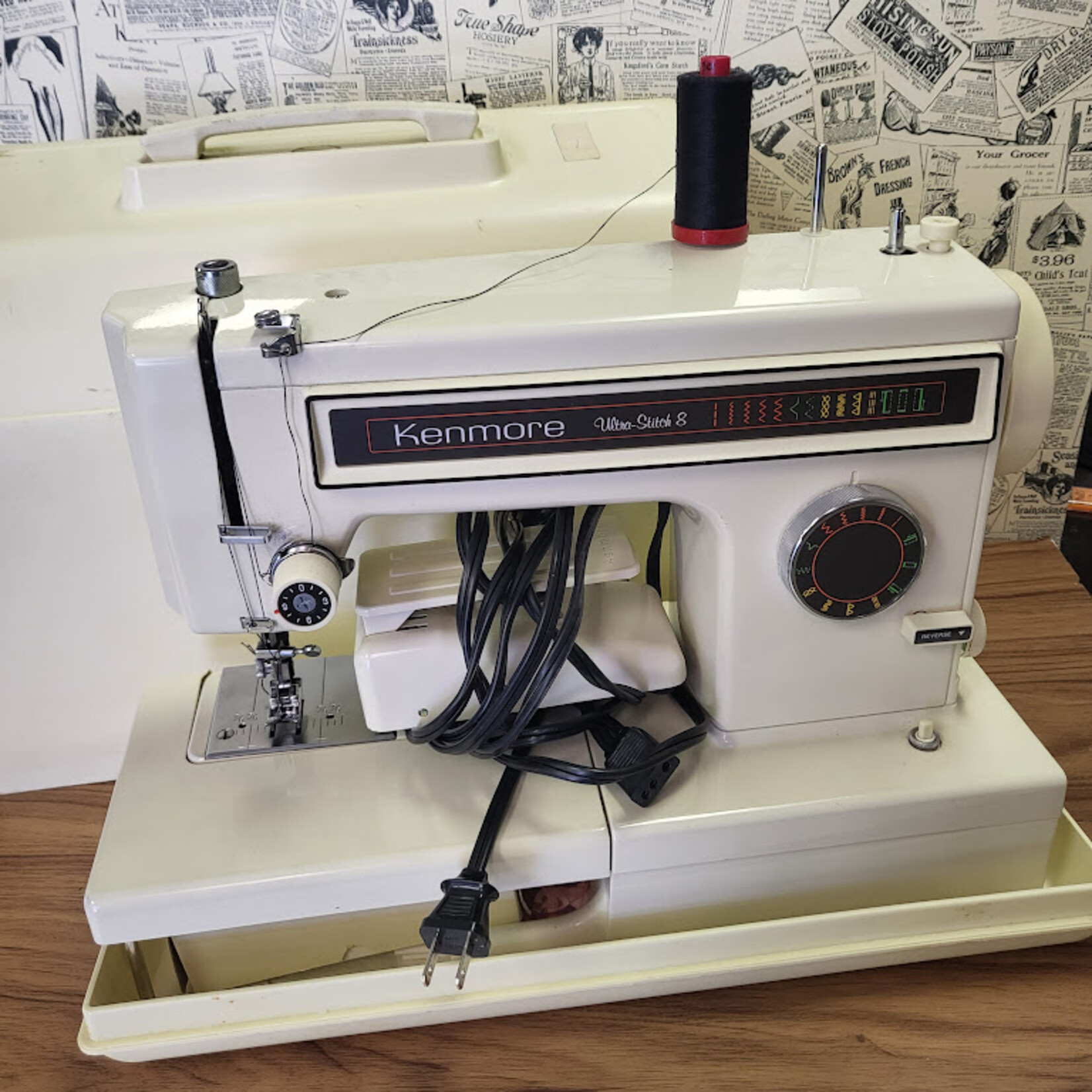 Kenmore Ultra Stitch 8 Sewing Machine with Carry Case, 4 feet, Manual and Power - Pedal Cord
