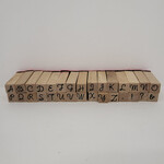 Wooden Stamp Set - Script Alphabet