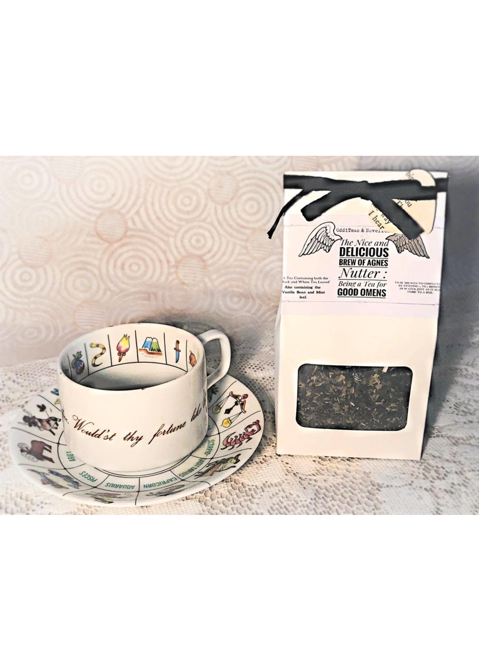 Sense and SensibiliTea 100g Good Omens -Agnes Nutter Black & White Vanilla Mint