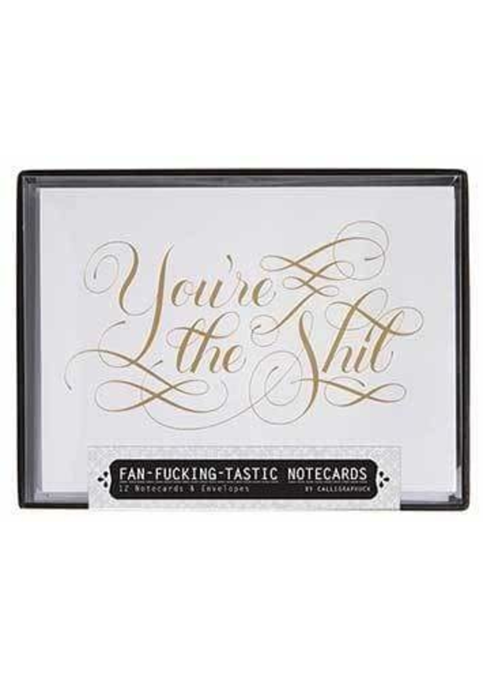 Fan-fucking-tastic Notecards 12 Notecards & Envelopes by Calligraphuck