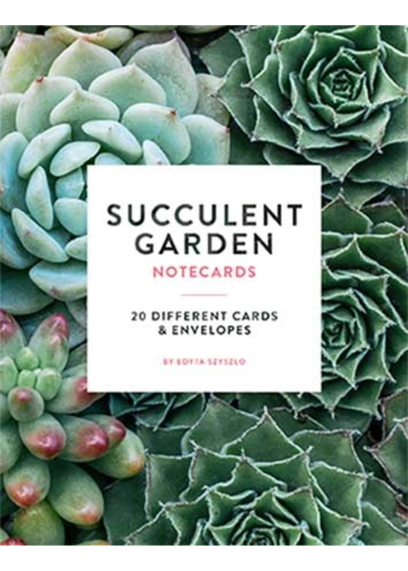 Succulent Garden Notecards: 20 Different Cards & Envelopes by Edyta Szyszlo
