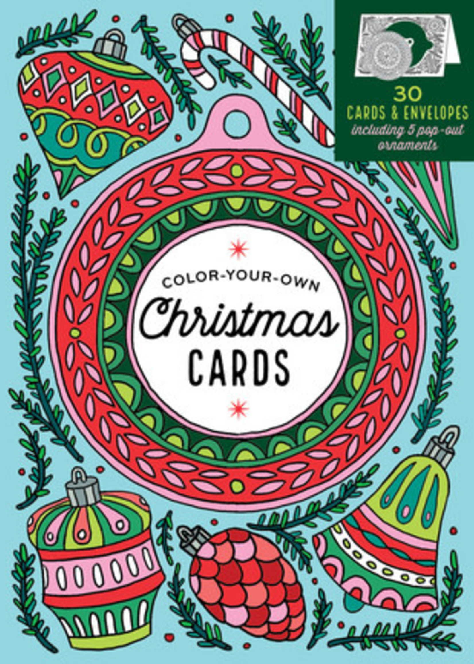 Create-Your-Own Handmade Christmas Cards: 30 Cards Envelopes to Color, Including 5 Pop-Out Ornaments by Caitlin Keegan