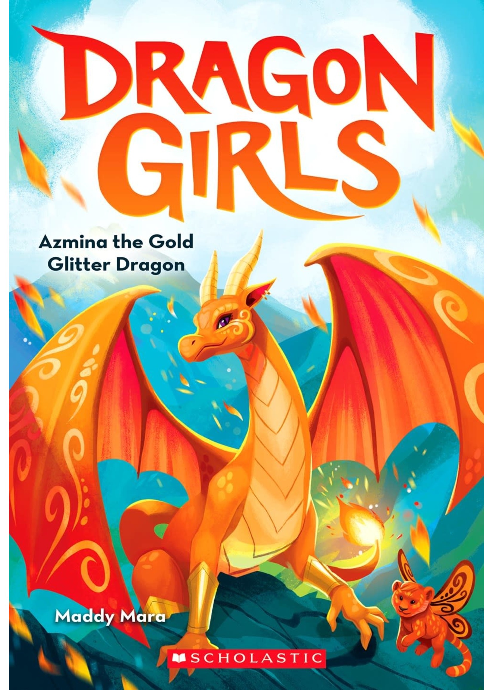 Azmina the Gold Glitter Dragon (Dragon Girls #1) by Maddy Mara