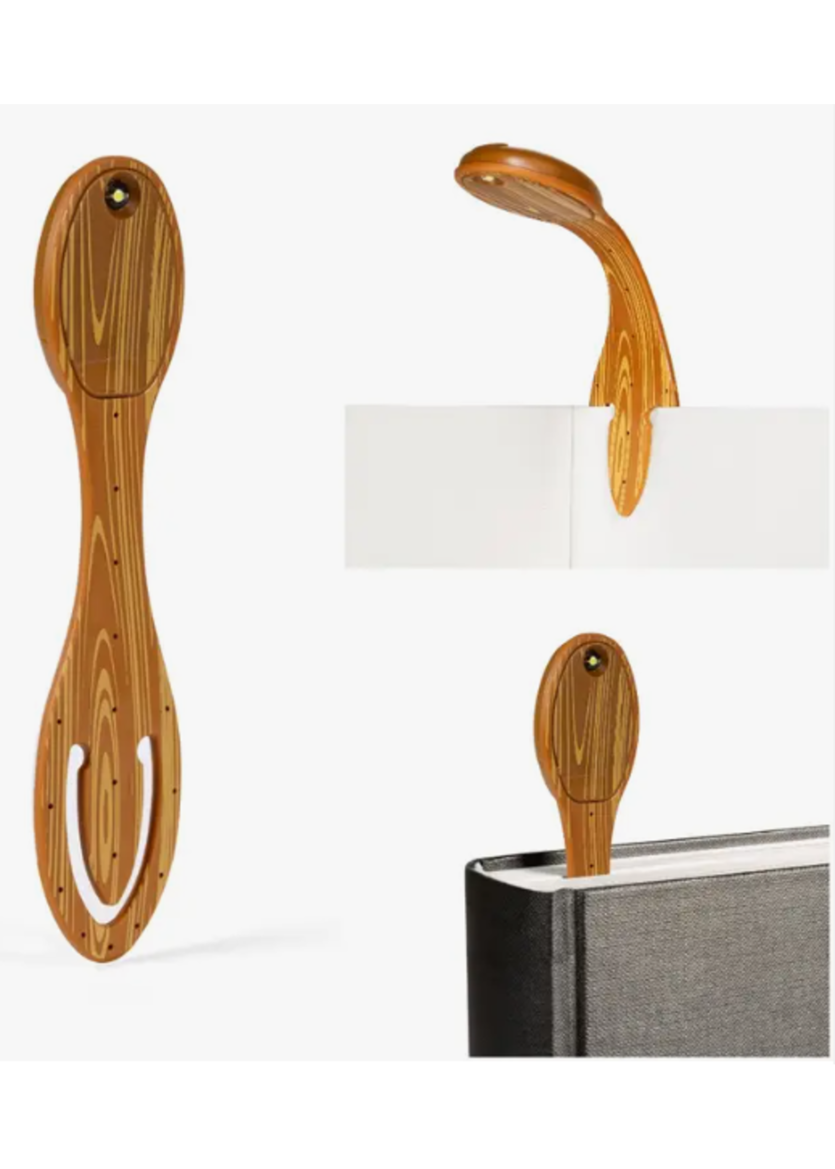 Flexilight Original LED 2 in 1 Reading Book Light/Bookmark Wood The