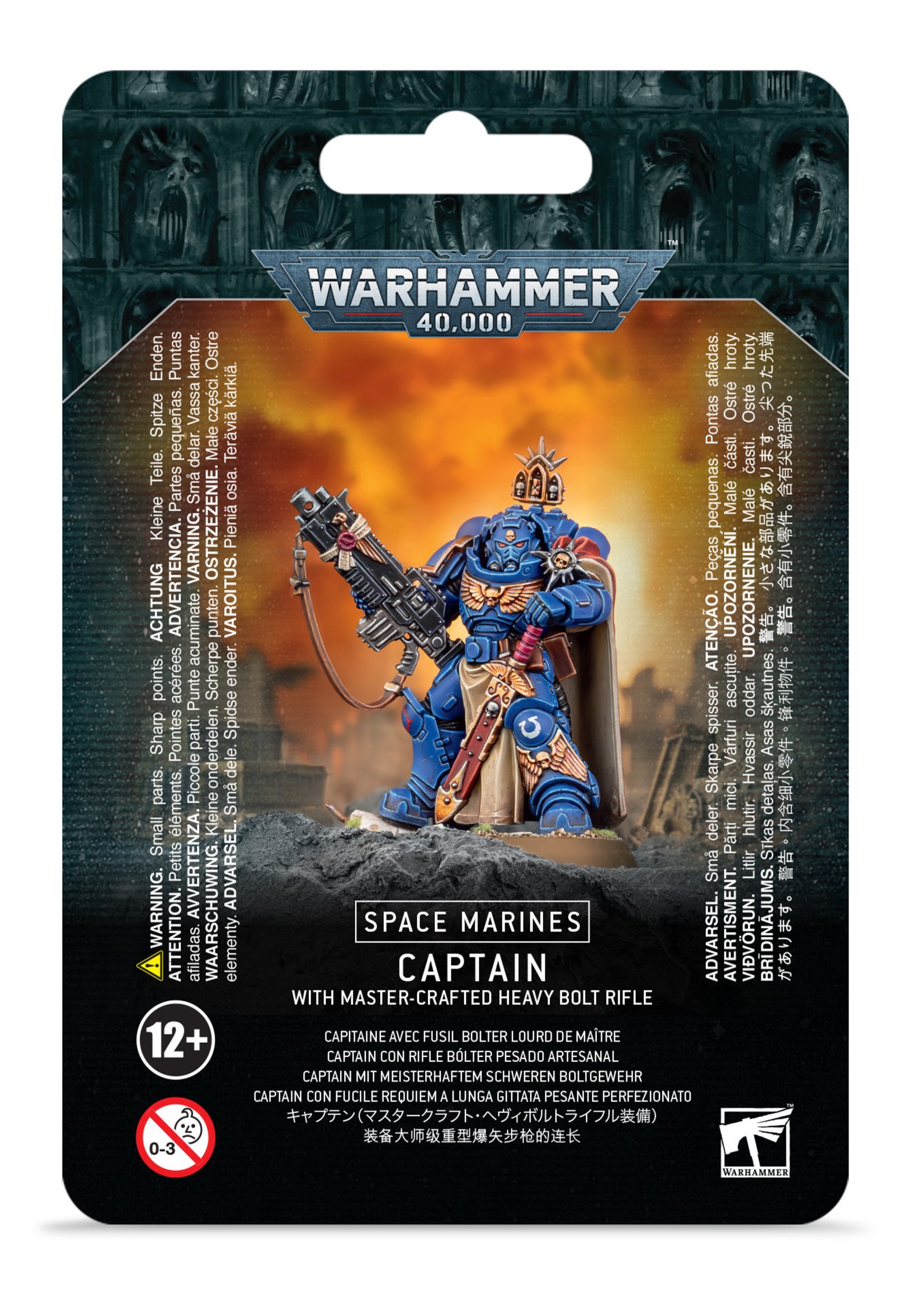 Warhammer SPACE MARINE CAPTAIN W/ MASTER-CRAFTEDBOLT