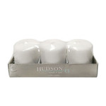Hudson 43 Candle & Light Collection - 3"x3" Pillar Candles White