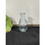 Glass Stripe Vase - Light Blue