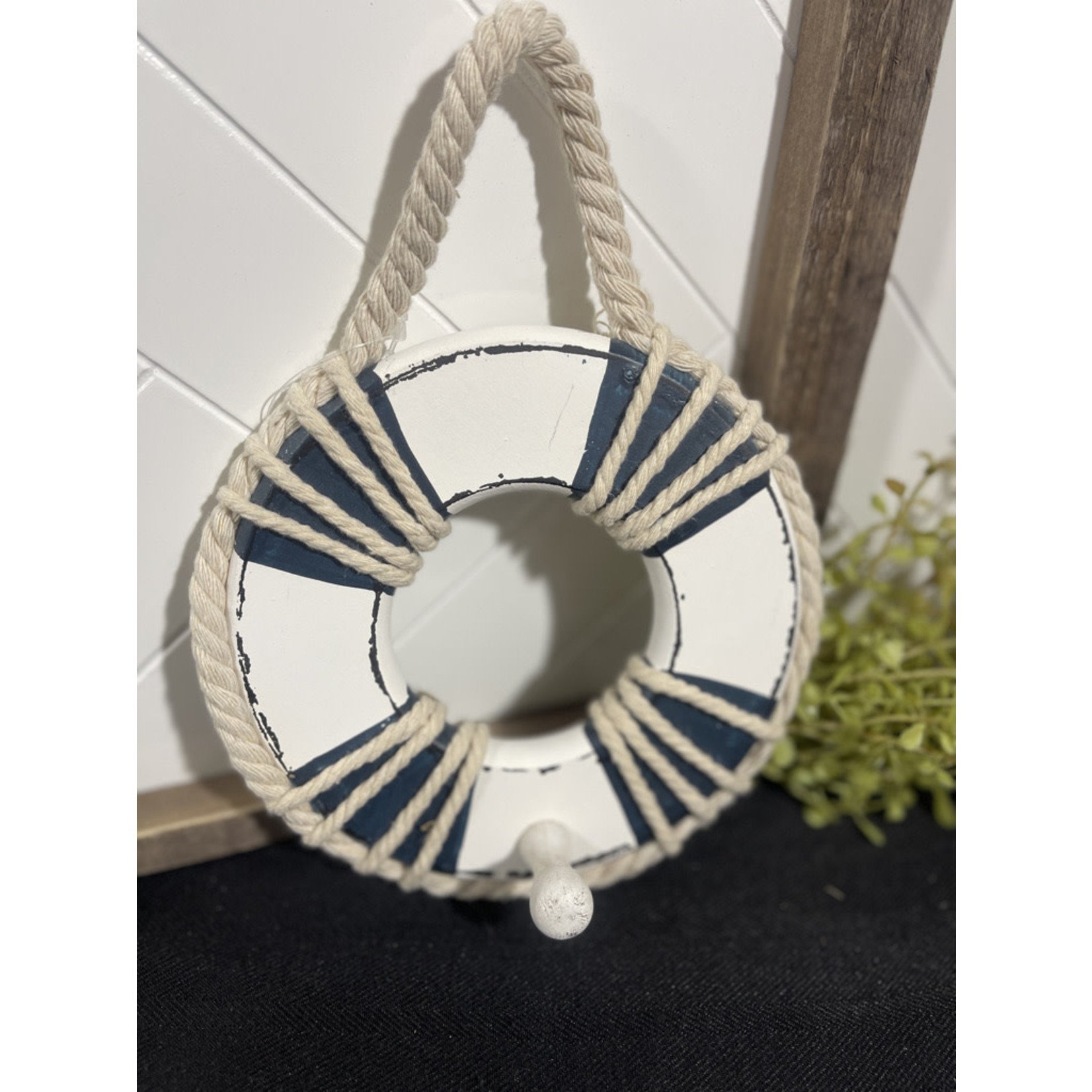 Sailor Blue and White Round Hook - Wall Decor