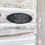 Cast Iron "Bless Thiss House"  Plaque