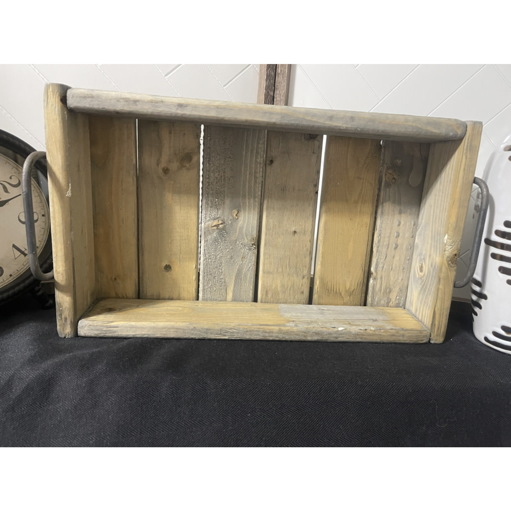 Small -Natural Wood Tray w/ Handles