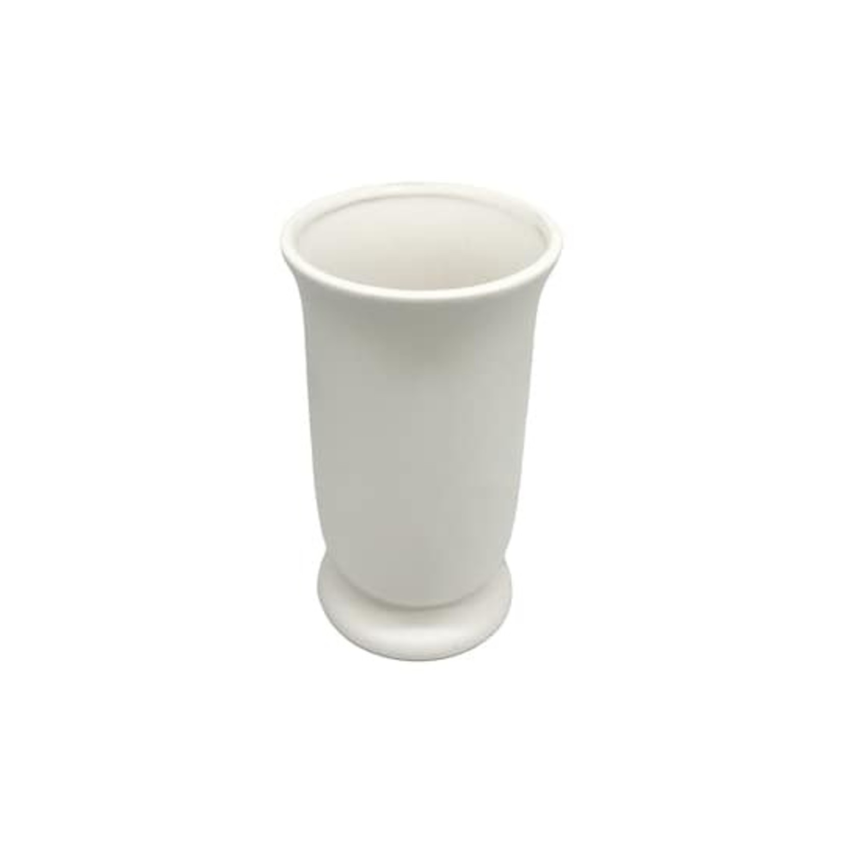 9" Matte White Ceramic Vase