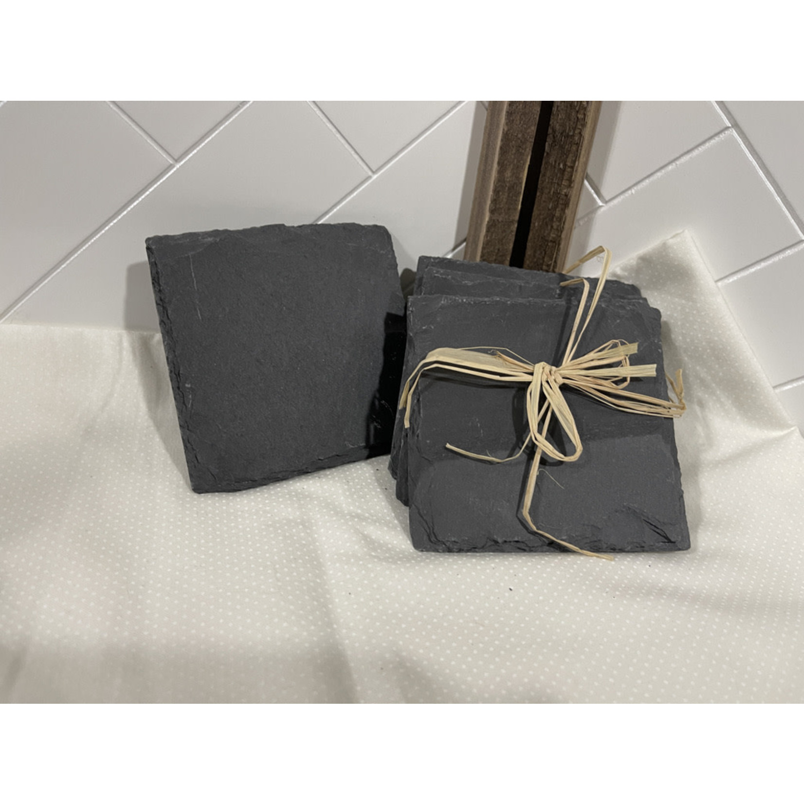 Slate Coasters set of 4 Black