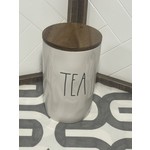 TJ MAXX Rae Dunn Tea Print Canister Ceramic