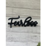 Fearless in Black Letters Wall Decor