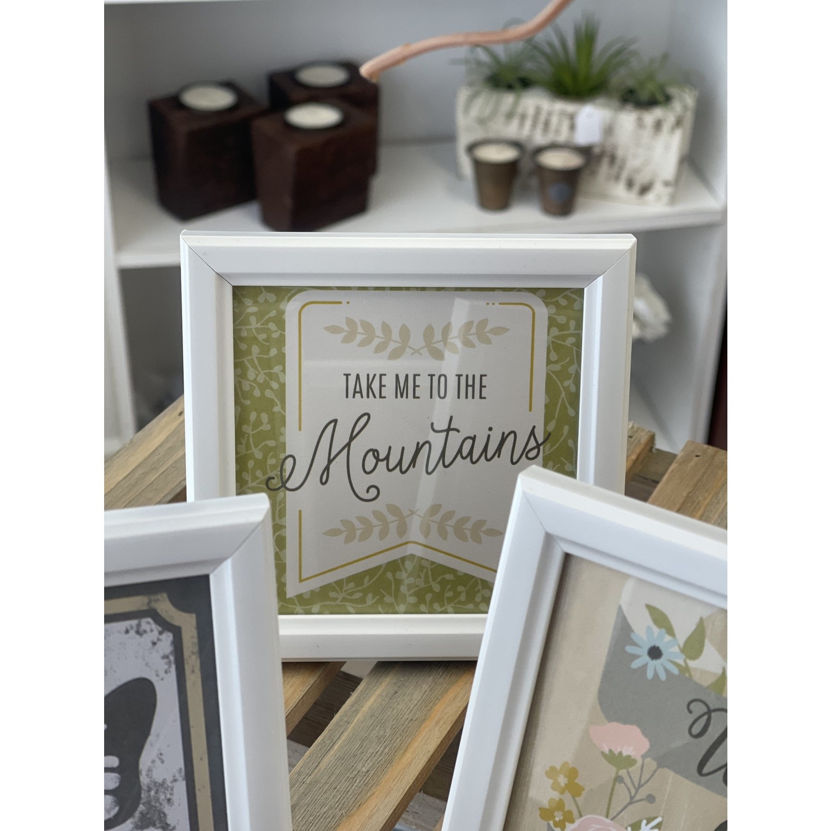 4X4 Whte Frame with a Saying Inside