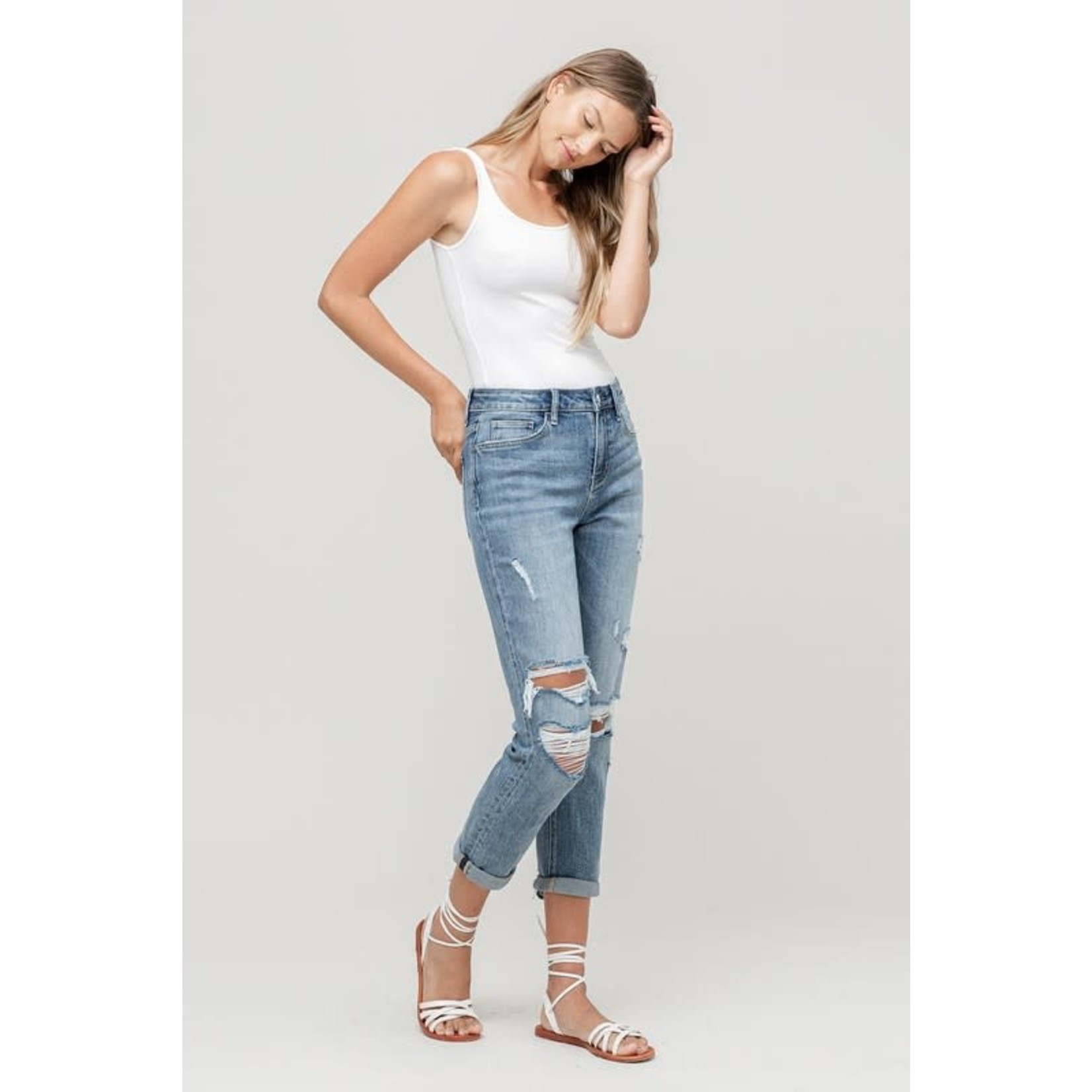 Vervet Vervet by Flying Monkey Distressed Jeans - Skeeter