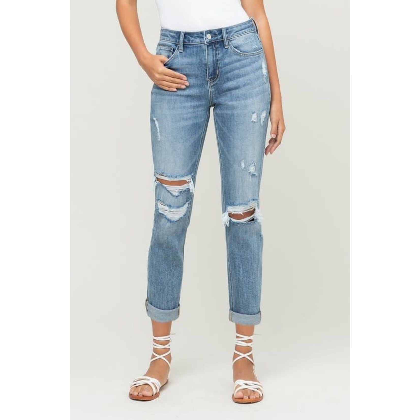 Vervet Vervet by Flying Monkey Distressed Jeans - Skeeter