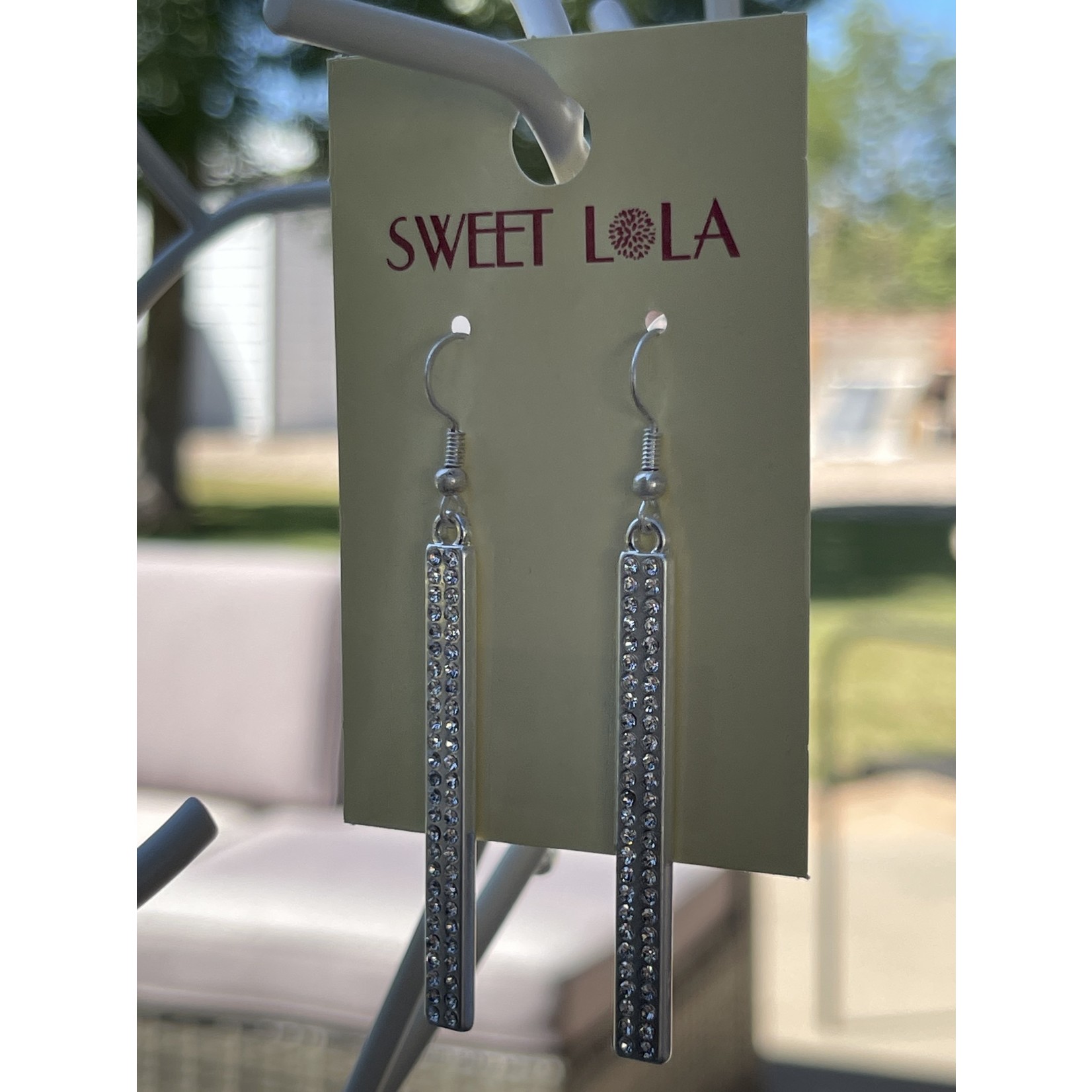 Market Sweet Lola Bling Earrings Silver