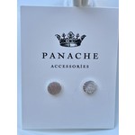 Panache Accessories Silver Studded Earrings