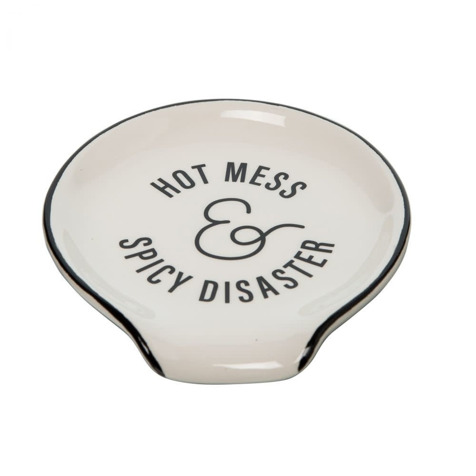 Totalee Hot Mess & Spicy Disaster Ceramic Spoon Rest