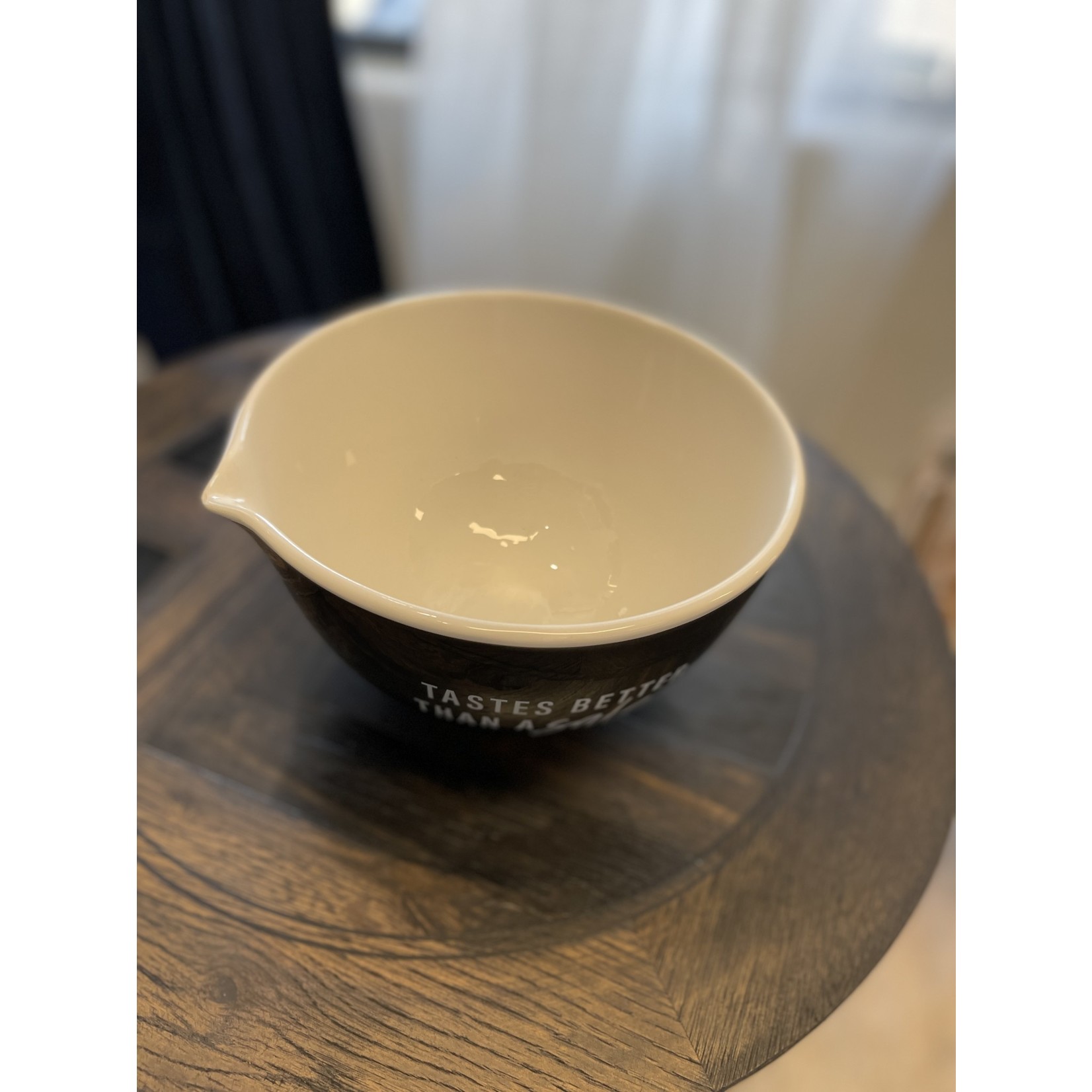 Totalee Better Than Salad Medium Mixing Bowl -Black w/ White Lettering