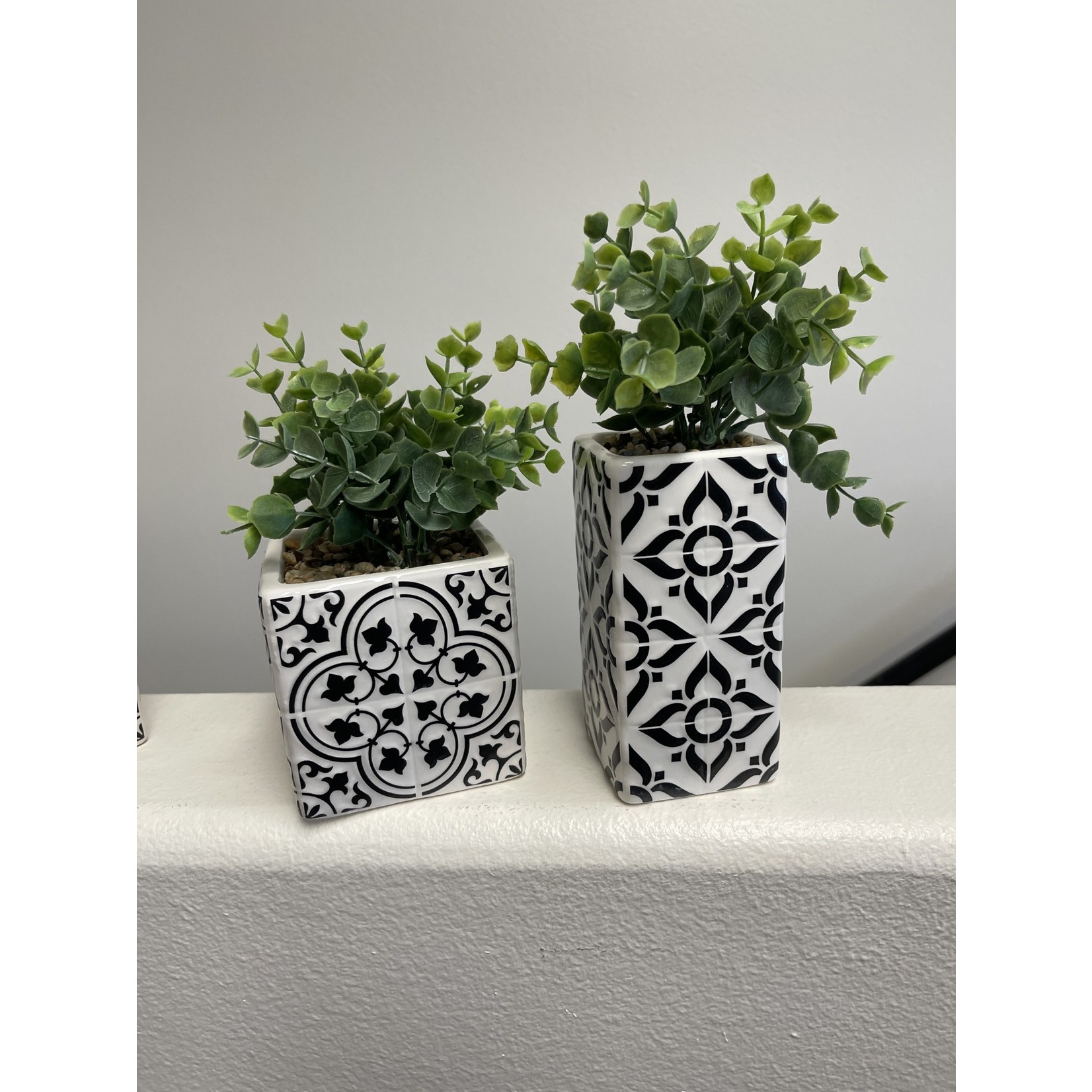 Young's Inc CERAMIC MOROCCAN TILE DESIGN PLANTER EACH