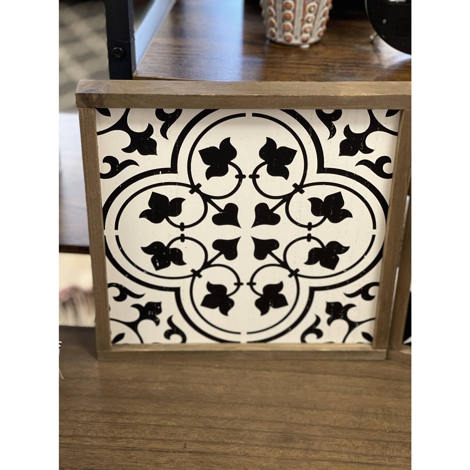 Young's Inc Wood Wall/Tabletop Black and White  Assorted Art