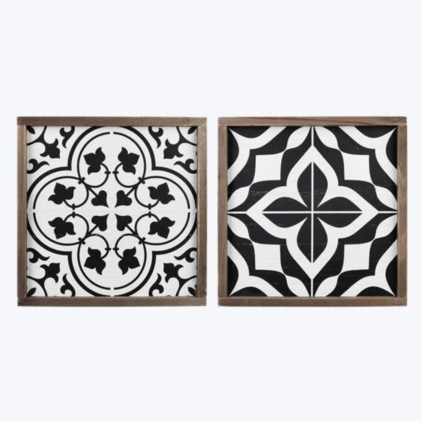 Young's Inc Wood Wall/Tabletop Black and White  Assorted Art