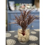 DW Silks Burgundy Agave Spray in Glass Vase