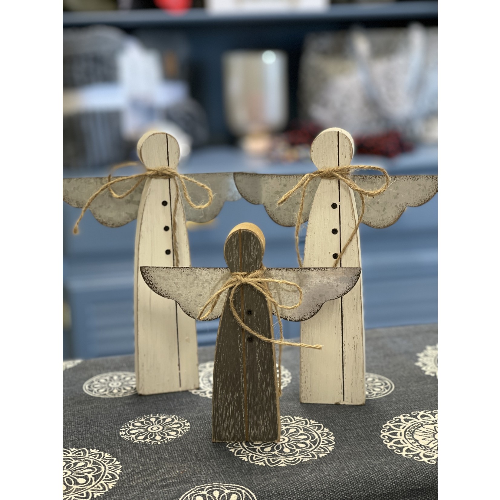 JL Creations Grey Small Wooden Angel