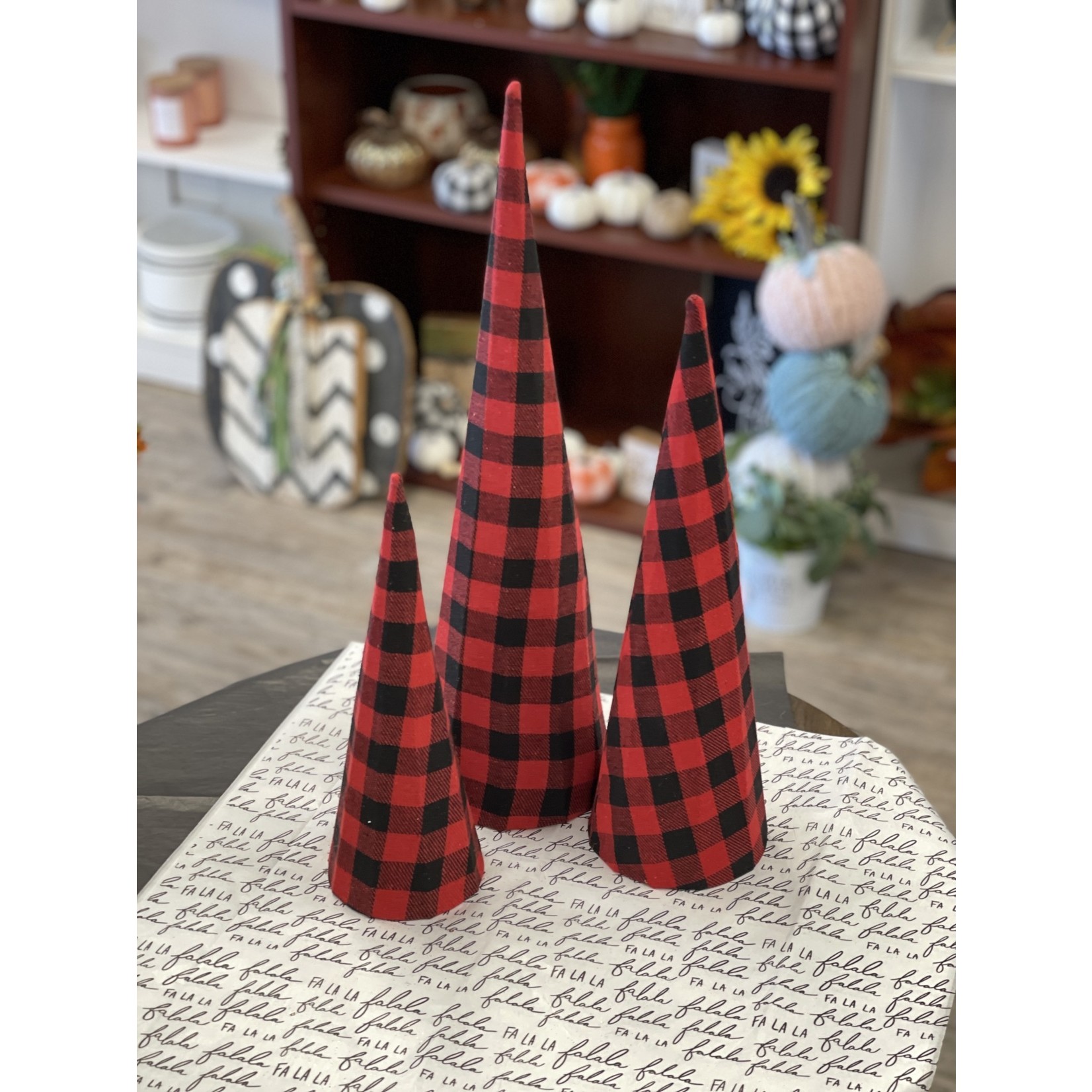 JL Creations Buffalo Plaid Tree Set of three