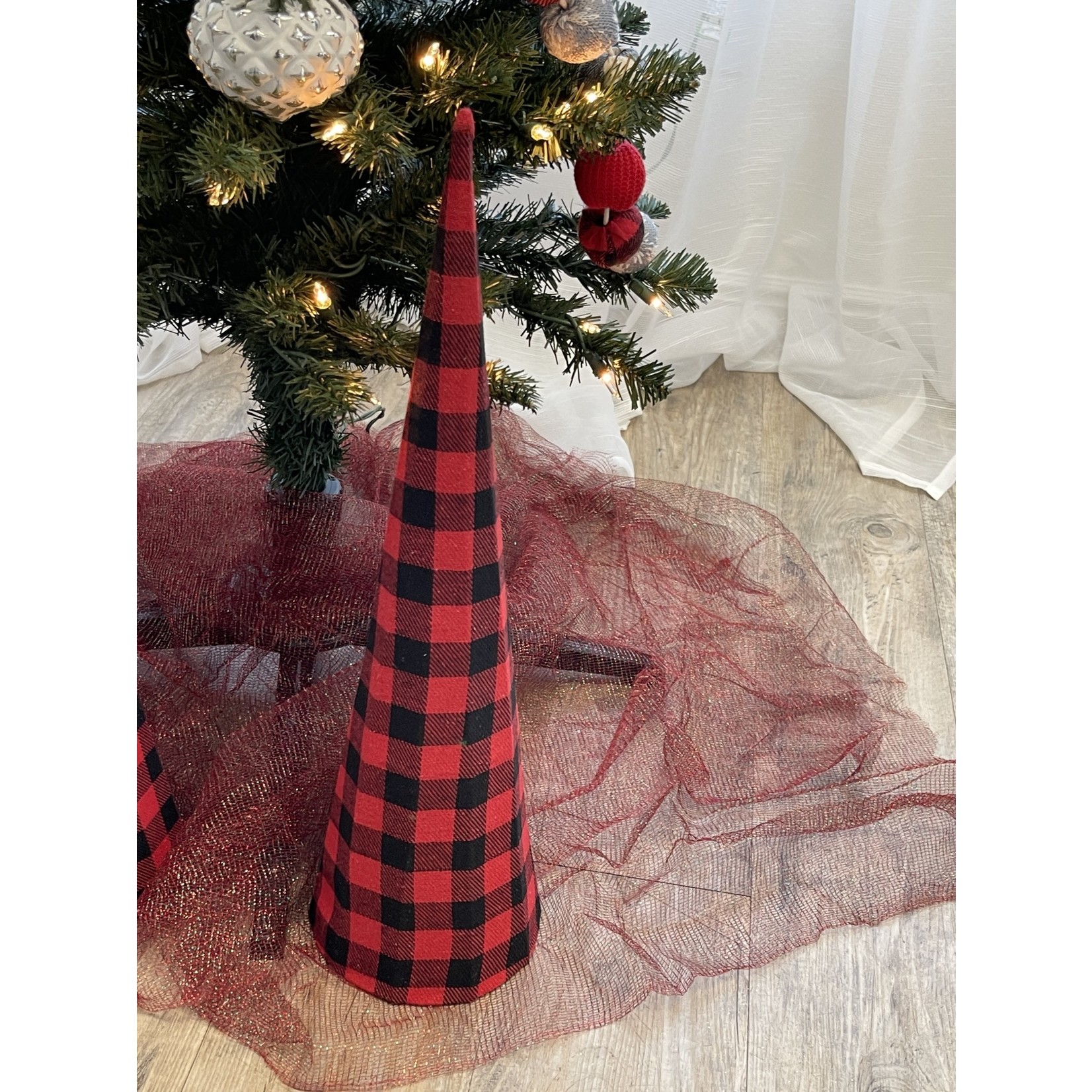 JL Creations Buffalo Plaid Tree Set of three