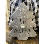 Home " Be  Merry" Tree Tin Can Candle
