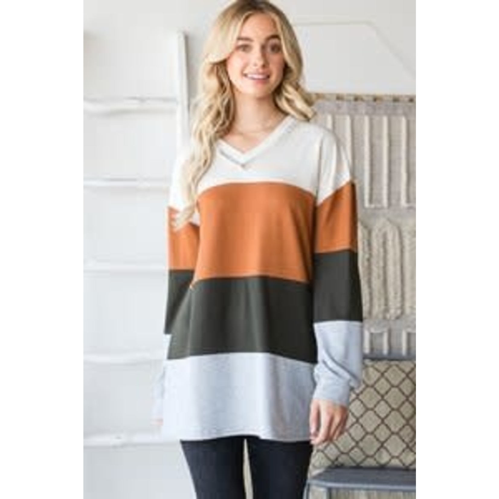 Heimish USA Block Long Sleeve Light Weight, Color Block