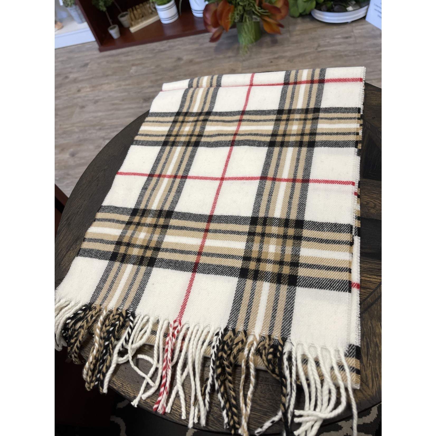 Hana / Faire Plaid and Check Cashmere Feel Oblong Scarves
