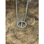 Faire / Avenue Zoe Open Oval Charm Necklace