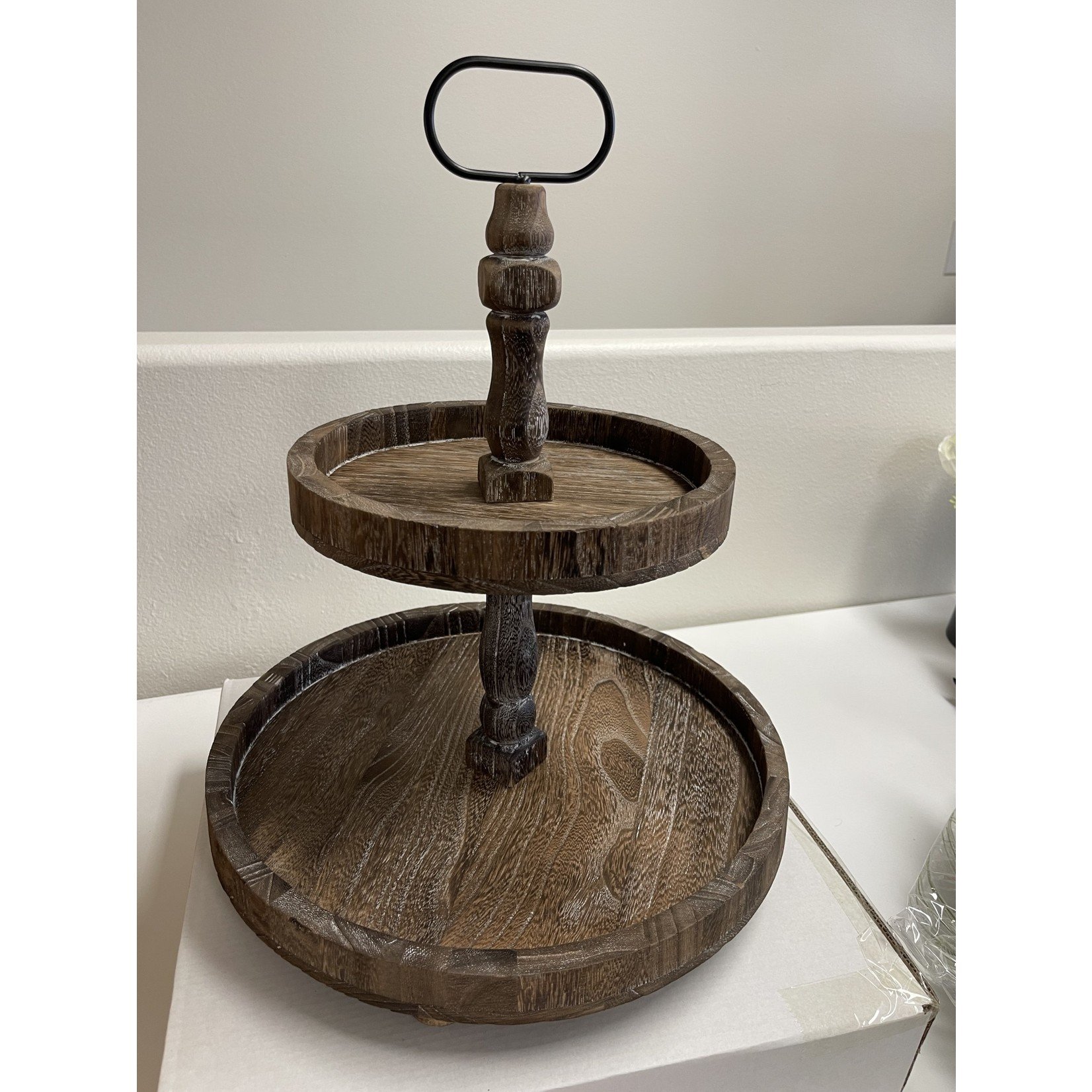 Foundations Decor Tiered Tray - Antique Finish, Round, 15"