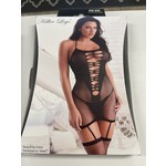 Yelete Halter Neck Ripped Fishnet Bodystocking