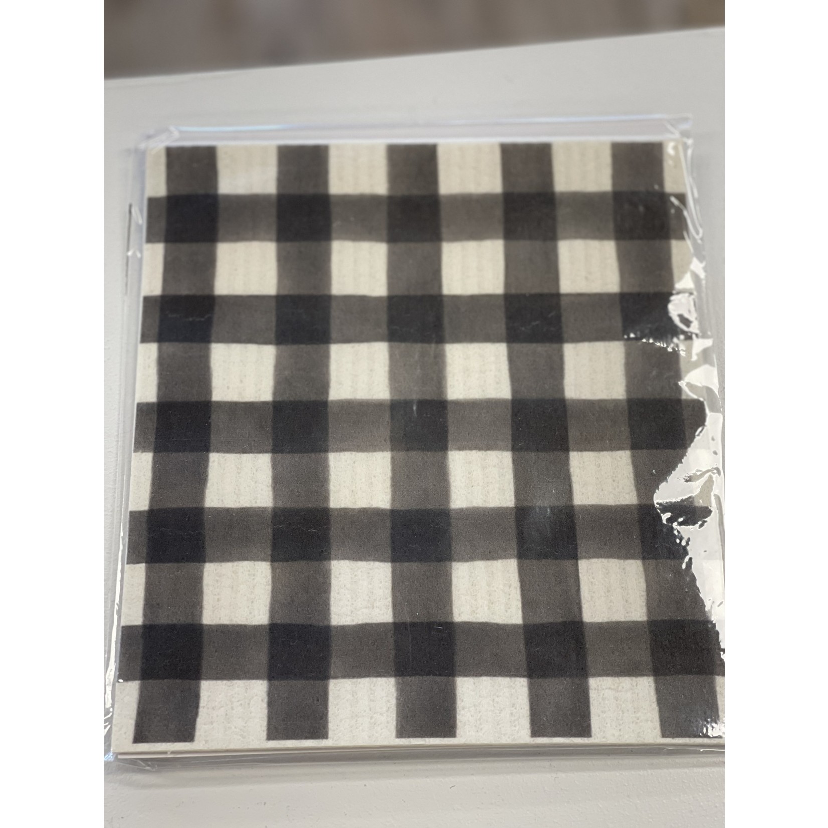 Santa Barbara Designs Organic Dish Cloths - Black Plaid