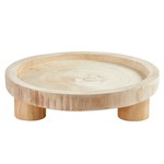 Paulownia Wood Pedestal Tray - Large