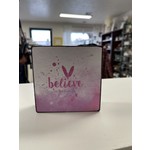Home Made "Believe in Yourself"- Wood Block Decor