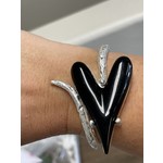 Market Heart Shape Large Designer Bracelet -Adustable