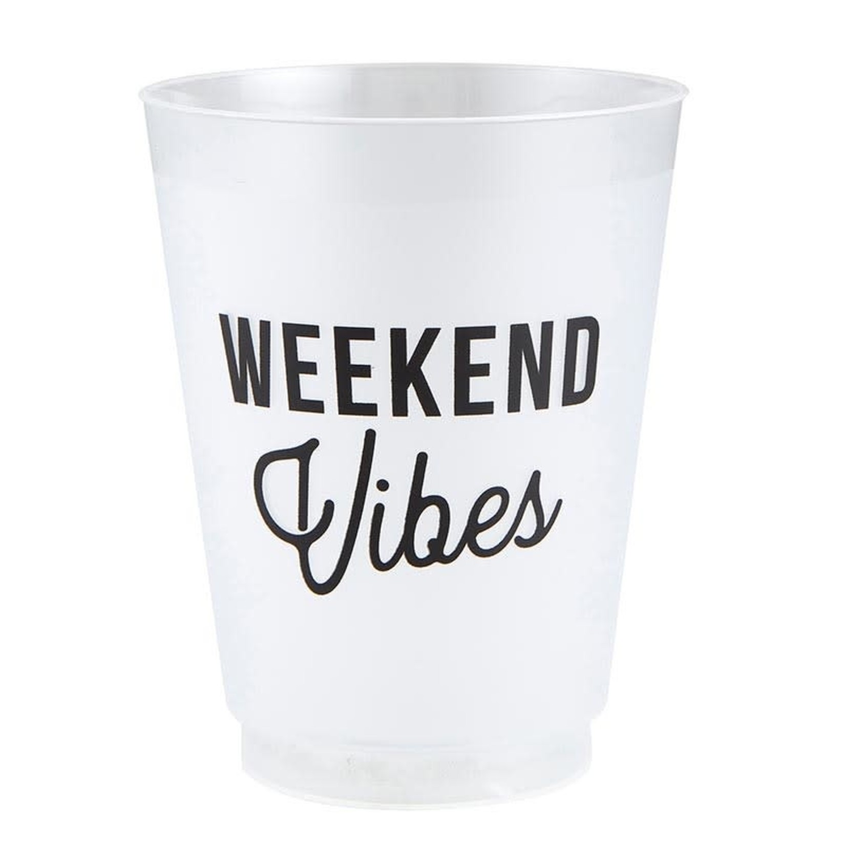 Santa Barbara Designs "Weekend Vibes" set of 8 Frosted Cups