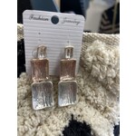 American Unique  Group Adorable Dangle Silver and Rose Gold Earrings