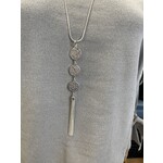 American Unique  Group Long Necklace w/ Circle Designs Dangling