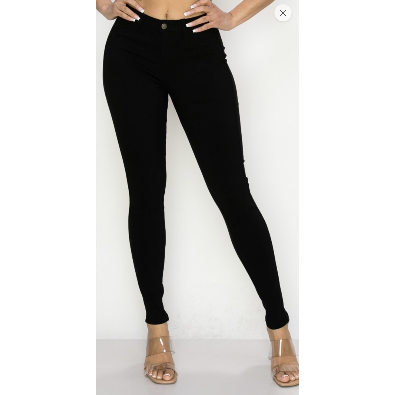 Denim Zone USA - Fashion Go HW Black -Super Stretch Skinny Jeans