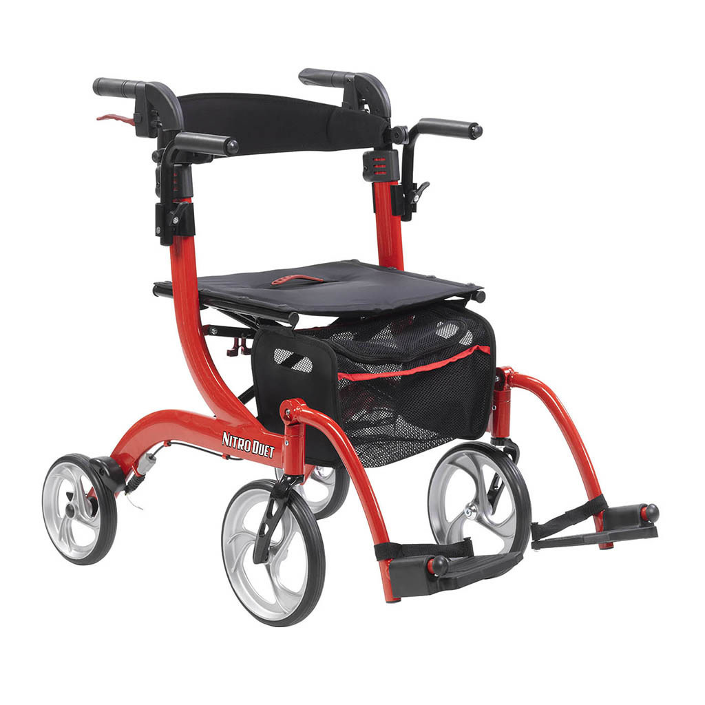 Drive Nitro Duet Rollator and Transport Chair - Safeway Medical Supply