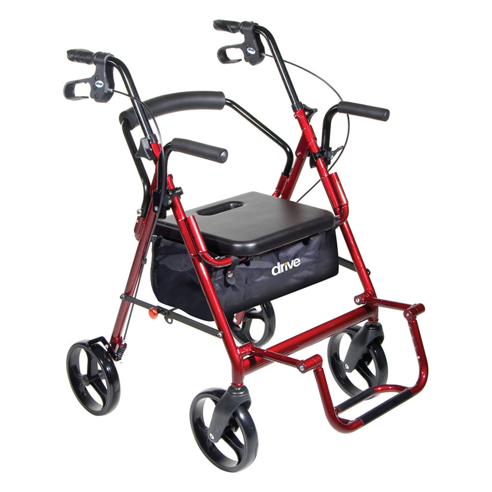 Drive Duet Rollator Transport Chair 8" Casters