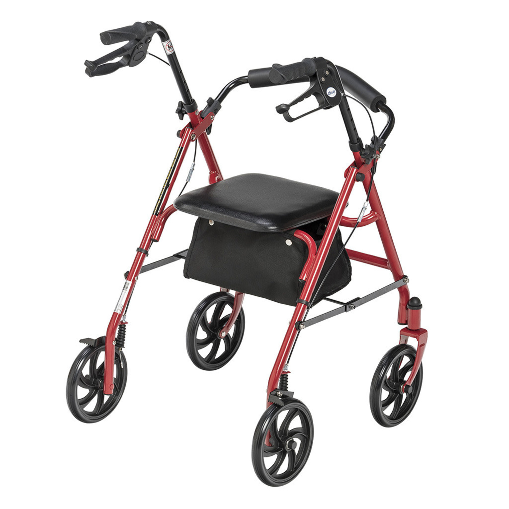 Drive Durable 4 Wheel Rollator with 7.5" Casters