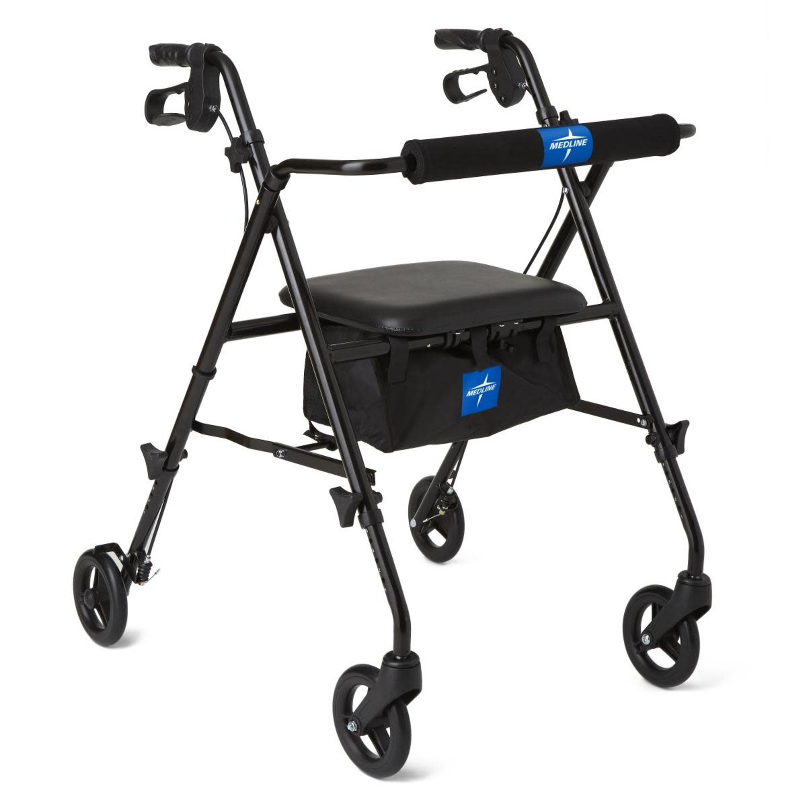 Medline Width Adjustable Rolling Walker with 6" wheels